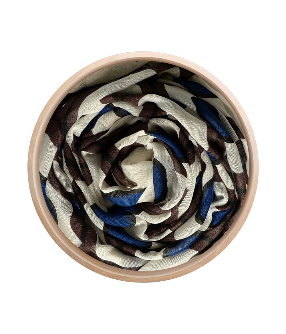 InnBamboo Itálie Dámský šátek ESCHER 02 bambus grey blue