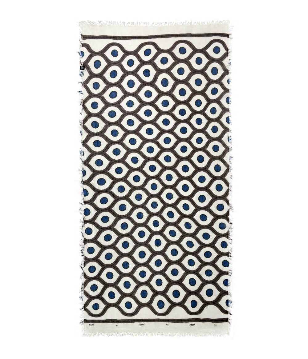 InnBamboo Itálie Dámský šátek ESCHER 02 bambus grey blue