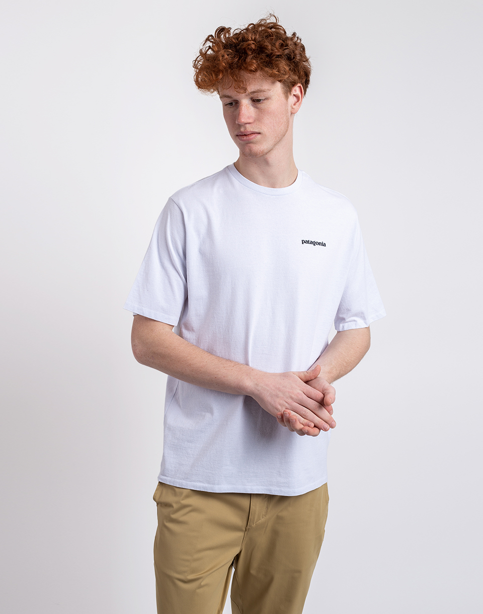 Patagonia M's P-6 Logo Responsibili-Tee White