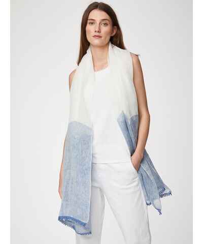 STYLAND ostrich-feather satin scarf - Blue