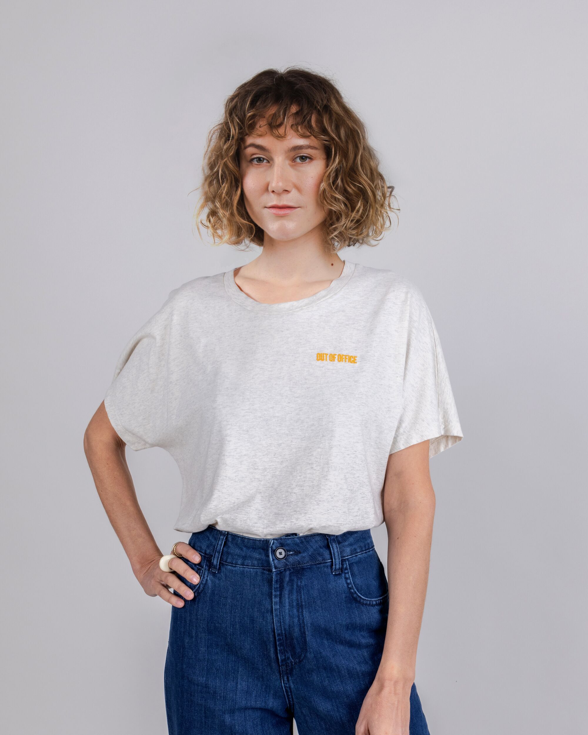 Brava Fabrics Out of Office Tee Cream - 100% Organic Cotton