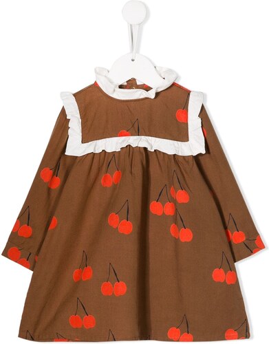 Mini Rodini cherry print ruffled dress 