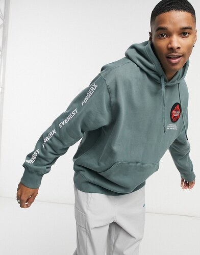 Fingercroxx hoodie with logo and sleeve print in grey - GLAMI.eco
