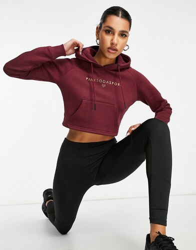 Pink Soda Sport Ruby cropped hoodie in 