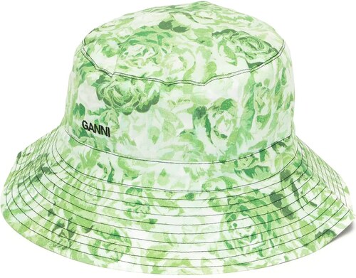 ganni floral bucket hat