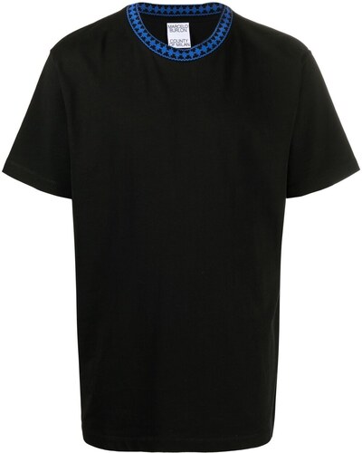 Marcelo Burlon County Of Milan Contrast Neckline T Shirt Black Glami Eco