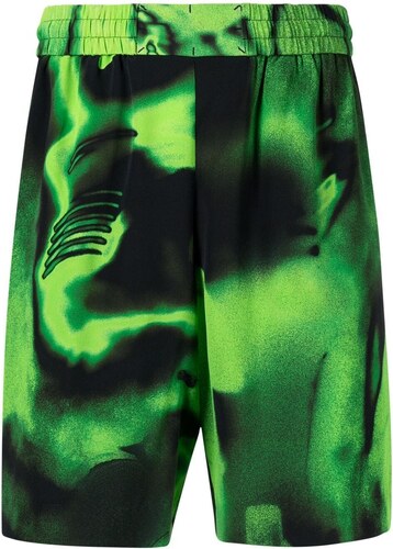 MCQ Rave silk track shorts - Green 