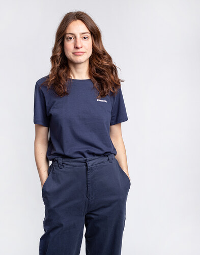 Logo Organic Crew T-Shirt New Navy 