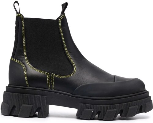 ganni chunky sole chelsea ankle boots