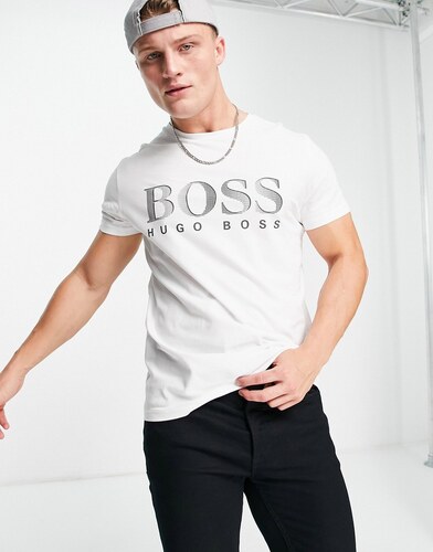 boss large logo t shirt