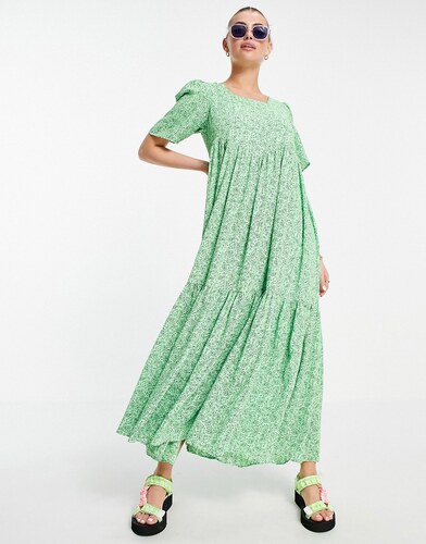 Annorlunda maxi volume smock dress in 