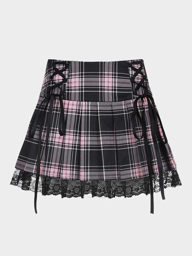 low waisted pleated skirt