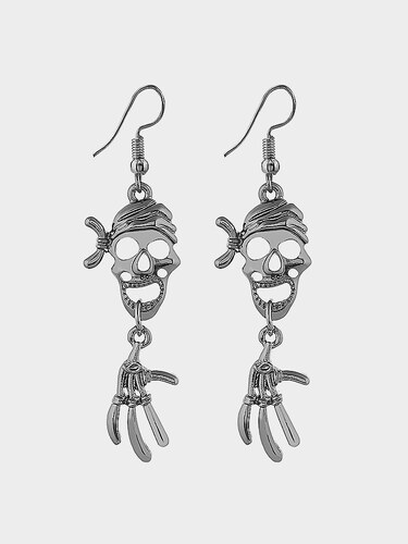 Checkerboard skull earrings !