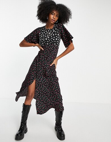 Violet Romance midi dress in mixed 