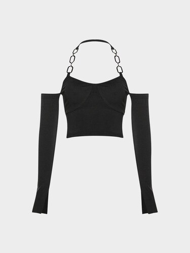 Cape Clique Metal Chain Halter Neck 