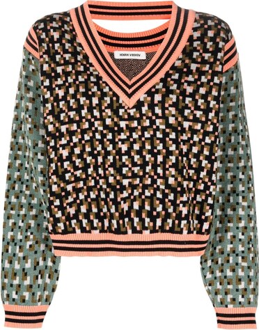 HENRIK VIBSKOV Stamp intarsia-knit 