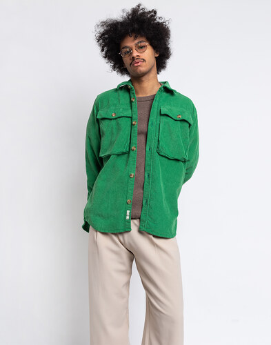 Forét Gone Corduroy Shirt Green - GLAMI.eco