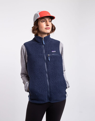 patagonia retro pile vest navy