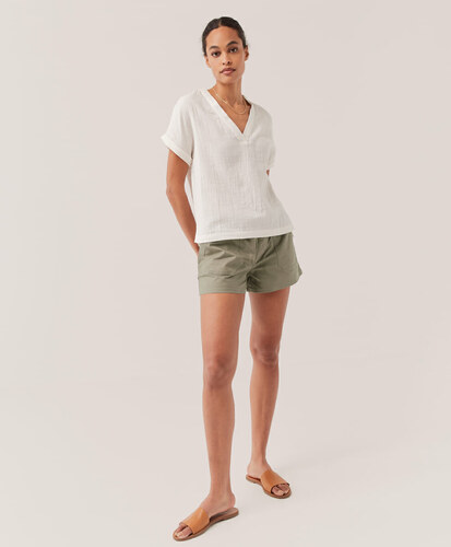 PACT Apparel Women's Mink Grey Woven 