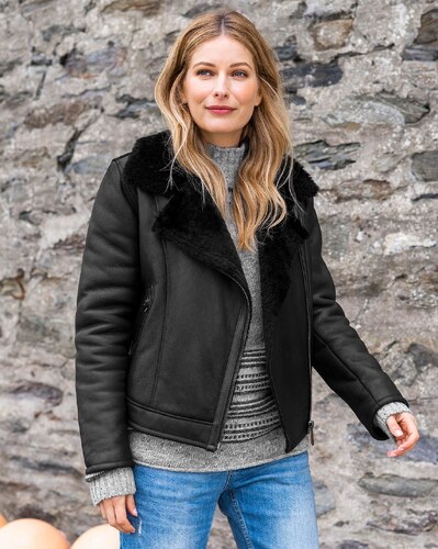 Celtic \u0026 Co. Sheepskin Biker Jacket 