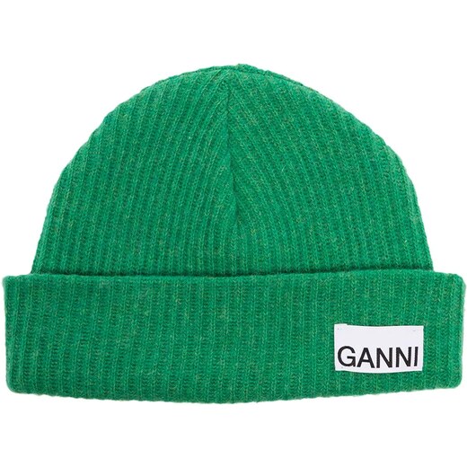 ganni beanie green