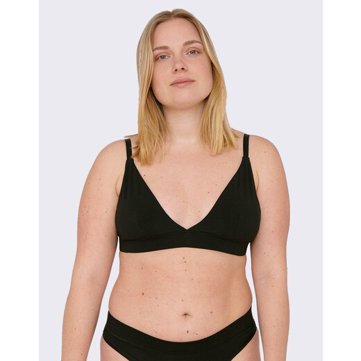 Organic Basics Organic Cotton Triangle Bra Black