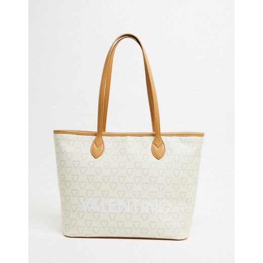 Valentino Bags Liuto multi logo large tote bag in brown
