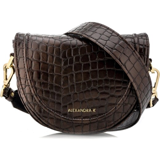 Alexandra K Vegan Leather Joy Midi Mokka Croco