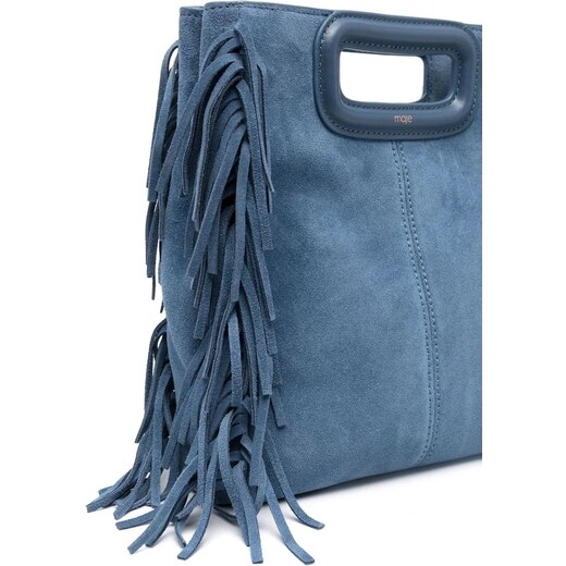 Handbag Maje Blue in Suede - 32199352