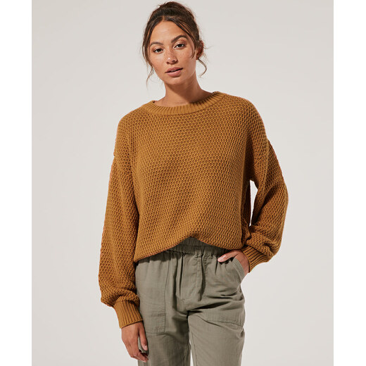PACT Apparel Women's Camel Honeycomb 