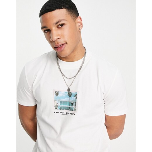 Selected Homme oversized t-shirt with 