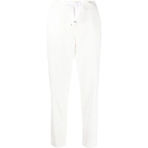 PT Torino cropped linen-blend trousers - White 