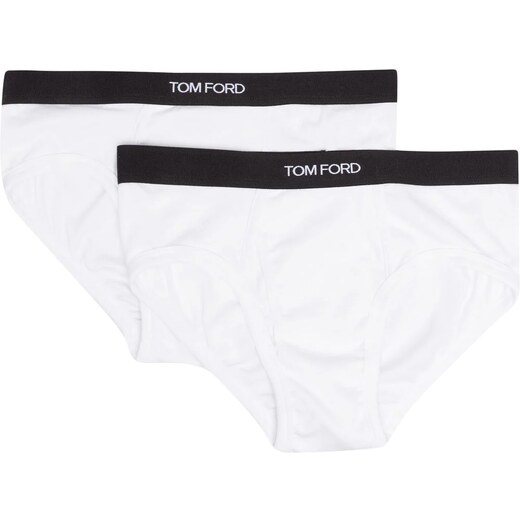 TOM FORD logo-waistband briefs (set of two) - White 