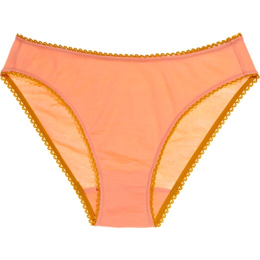 PACT Apparel Women's Apricot Lace Waist Brief 
