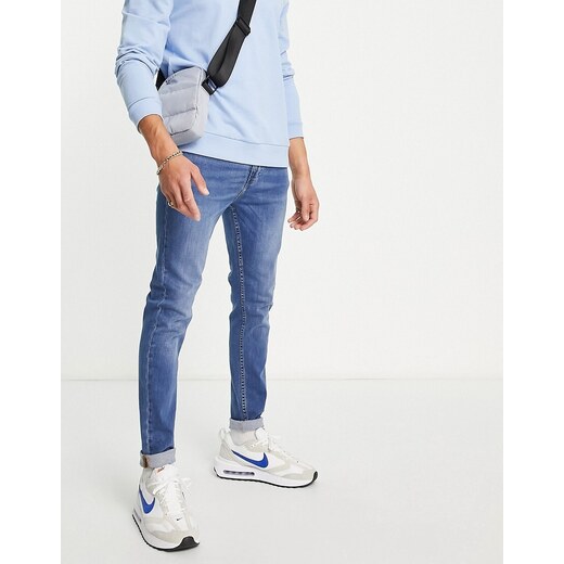 DTT slim fit jeans in mid blue