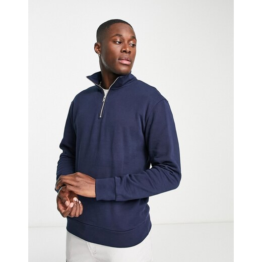 Loose Microfleece Half-Zip Sweatshirt