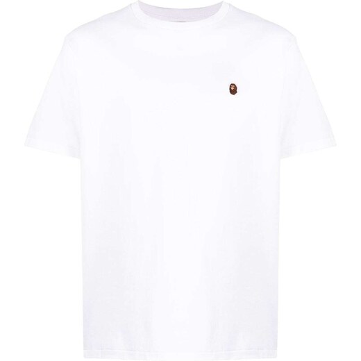 BAPE BLACK *A BATHING APE logo-patch jersey cotton T-shirt - White 