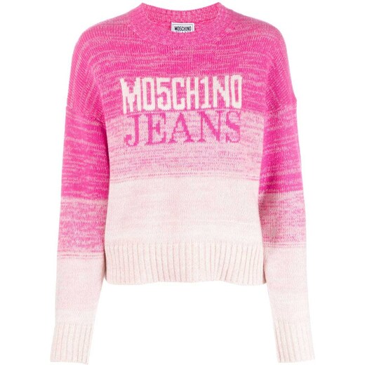 MOSCHINO JEANS U-neck knitted cardigan - Pink