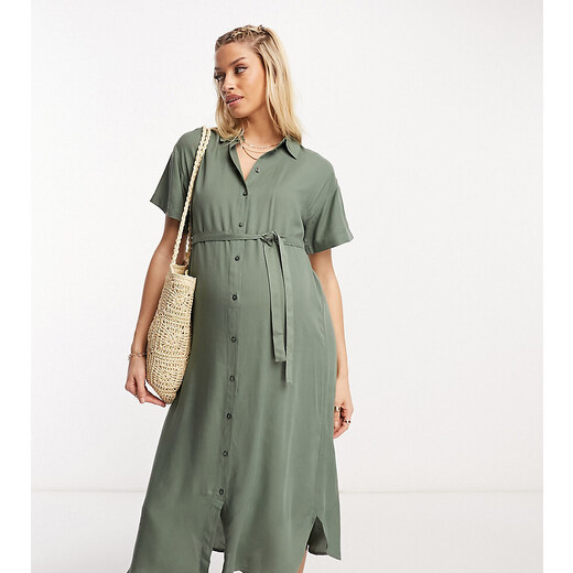 ASOS Maternity T-Shirt Dress With Gathered Front