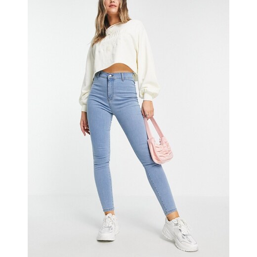 Don't Think Twice DTT Veron relaxed fit mom jeans in mid blue wash