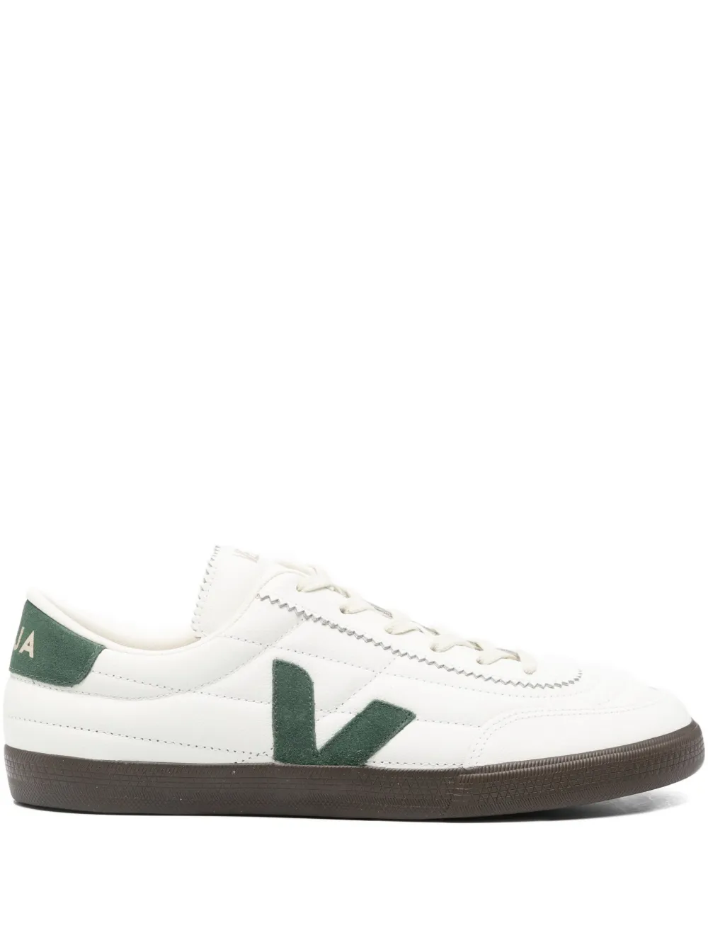 VEJA V-detail leather sneakers - White