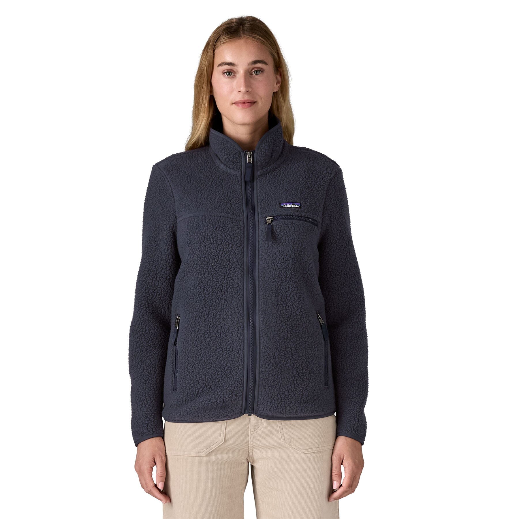 Patagonia Women's Retro Pile Fleece Jacket Recycled Polyester, Sunken Blue / L
