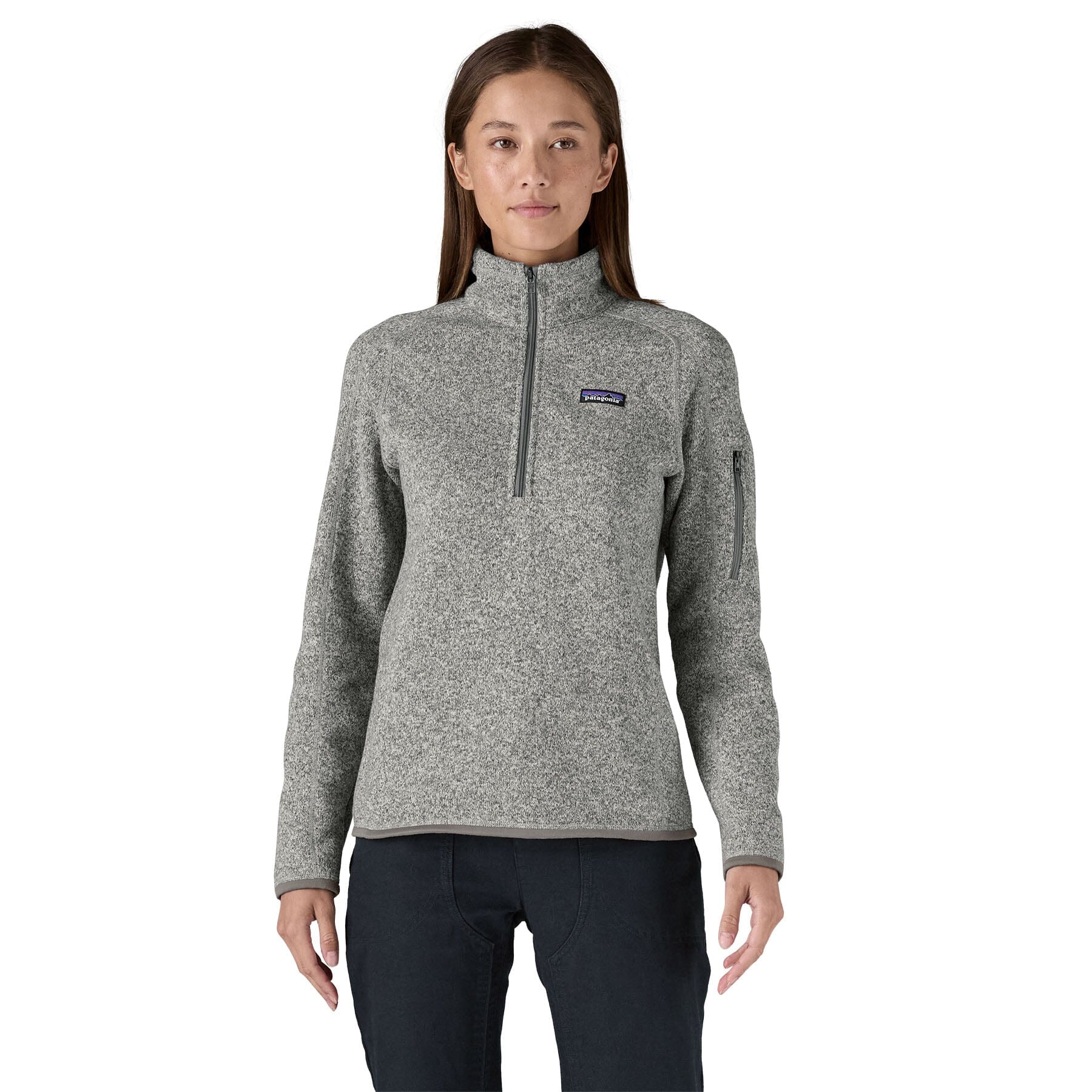 Patagonia Women's Better Sweater 1/4 Zip Fleece, Birch White / S