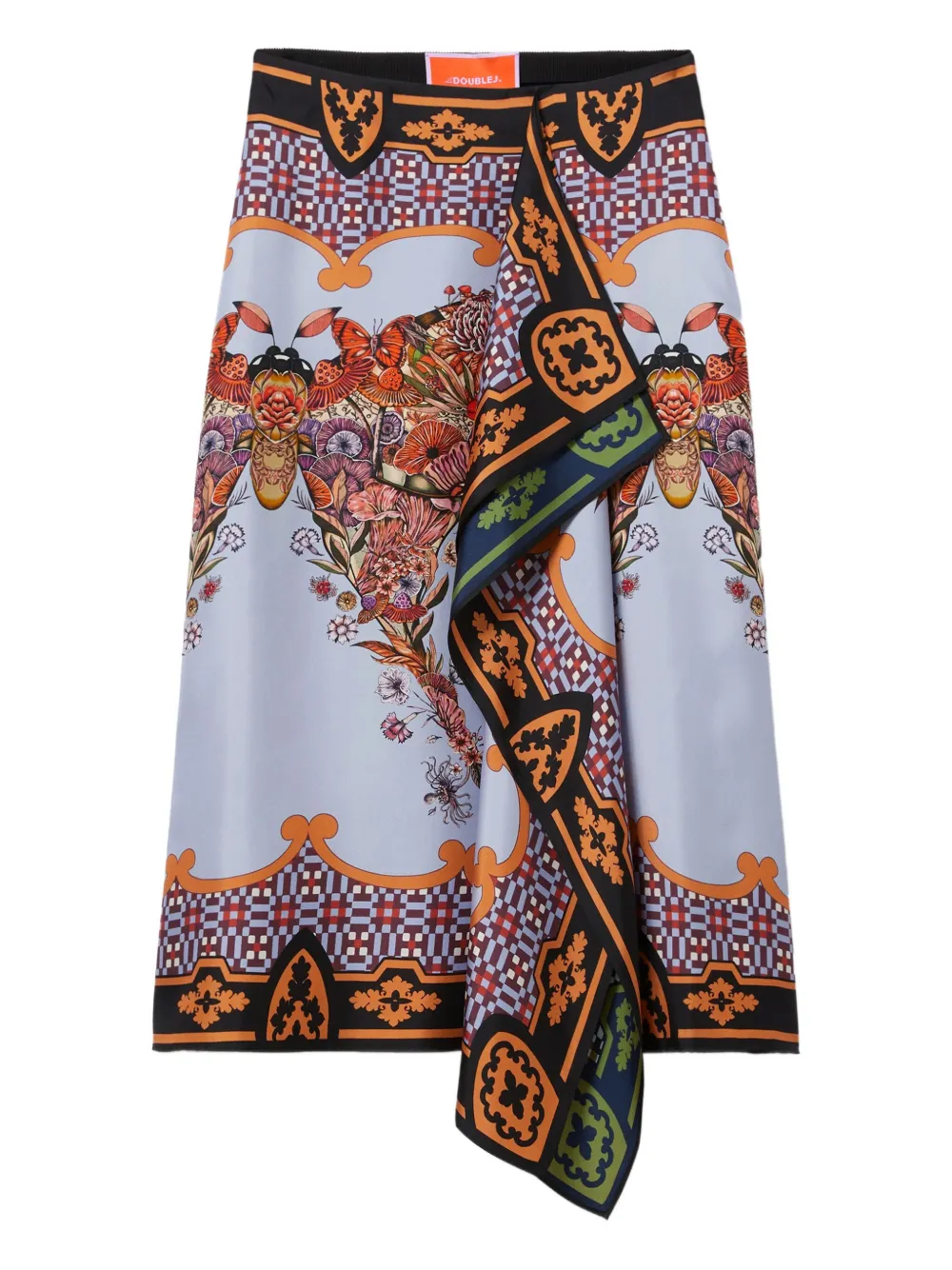 La DoubleJ Scarf ruffled skirt - Blue