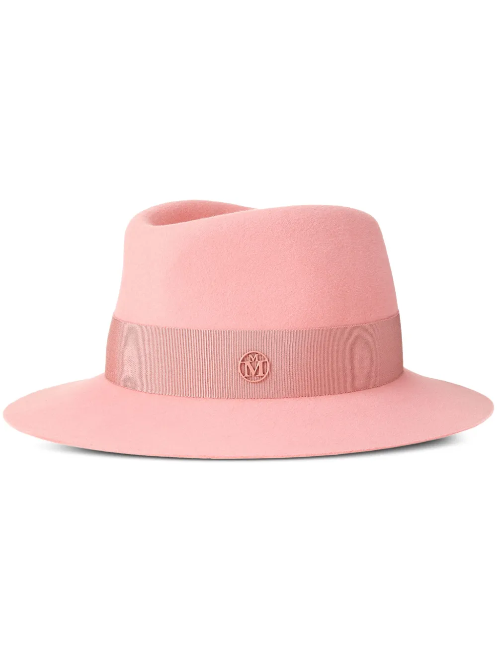 Maison Michel Andre logo plaque-detail wool fedora - Pink