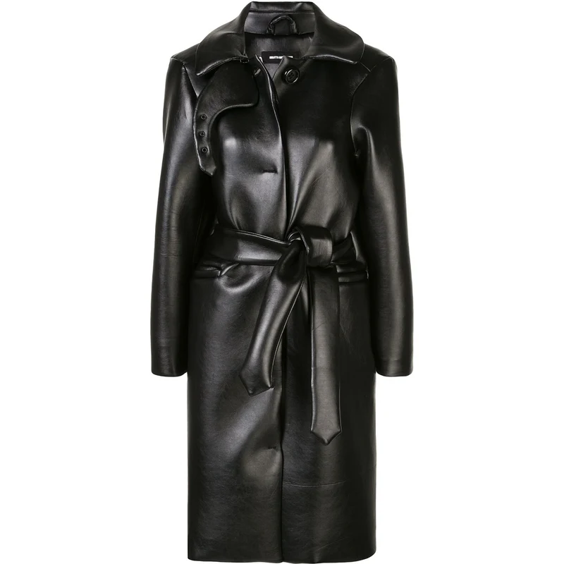 Melitta Baumeister leather look coat - Black - GLAMI.eco