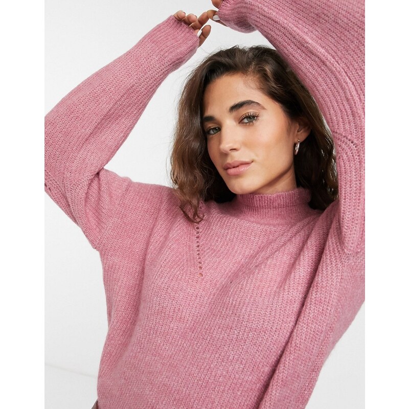 Eco-Knit Milano Stitch Mock Neck Pullover