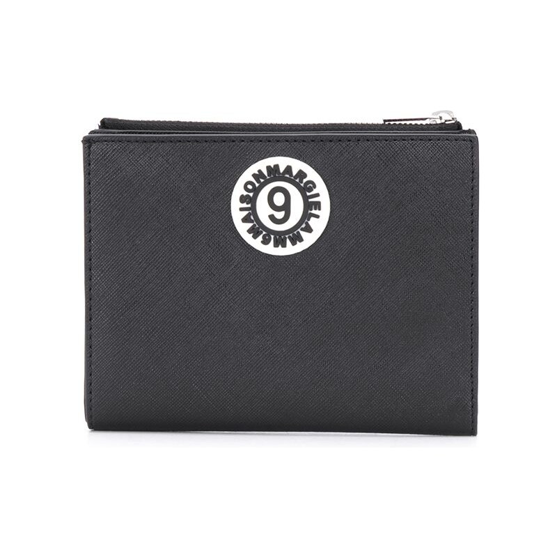 Bimba y Lola logo-plaque zipped wallet, Black