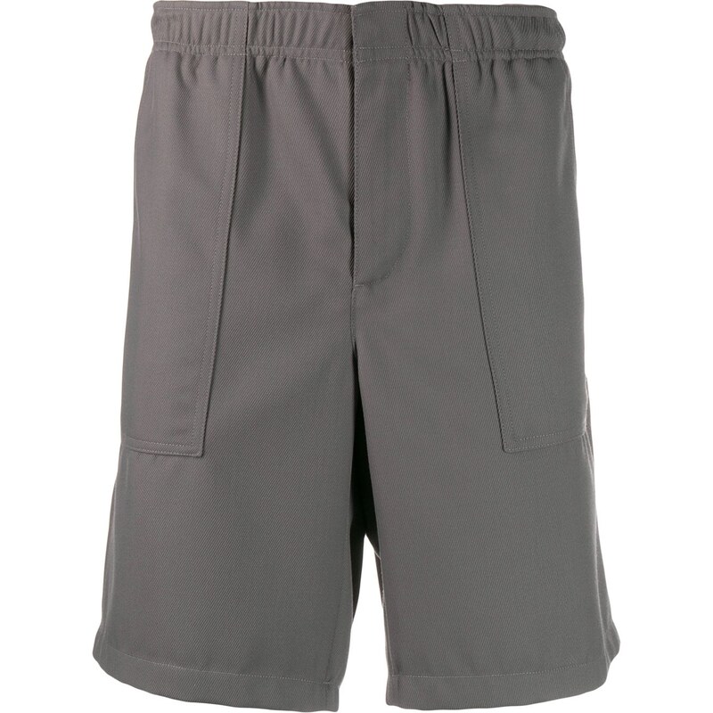 AMI Paris elasticated cotton shorts - Neutrals