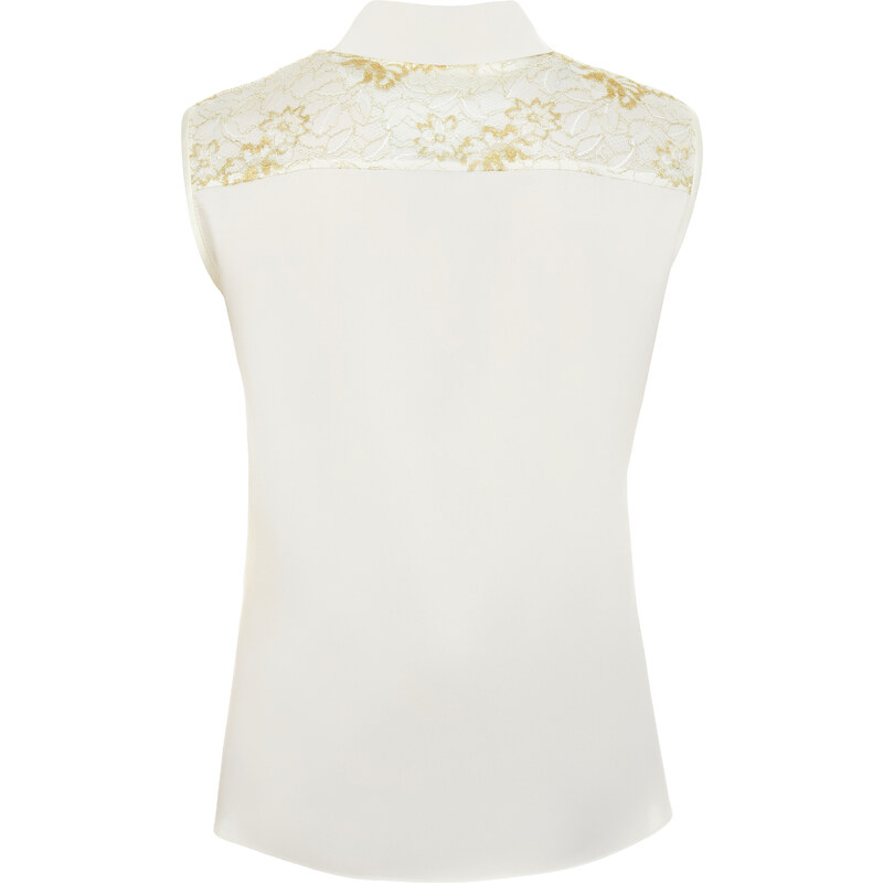 Dressarte Paris Gold lace silk blouse